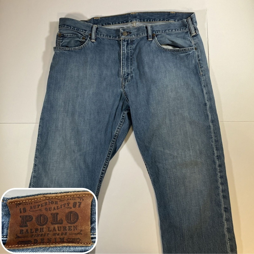 Polo Ralph Lauren 867 Classic Fit Jeans Men's 38x32 Blue Denim Straight Leg